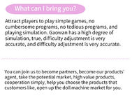 Belle machine de jeu d'agrippeur de grue de peluche de crochet de griffe de jouet de simulateur d'arcade de poupée pour la vente de chat de bébé
