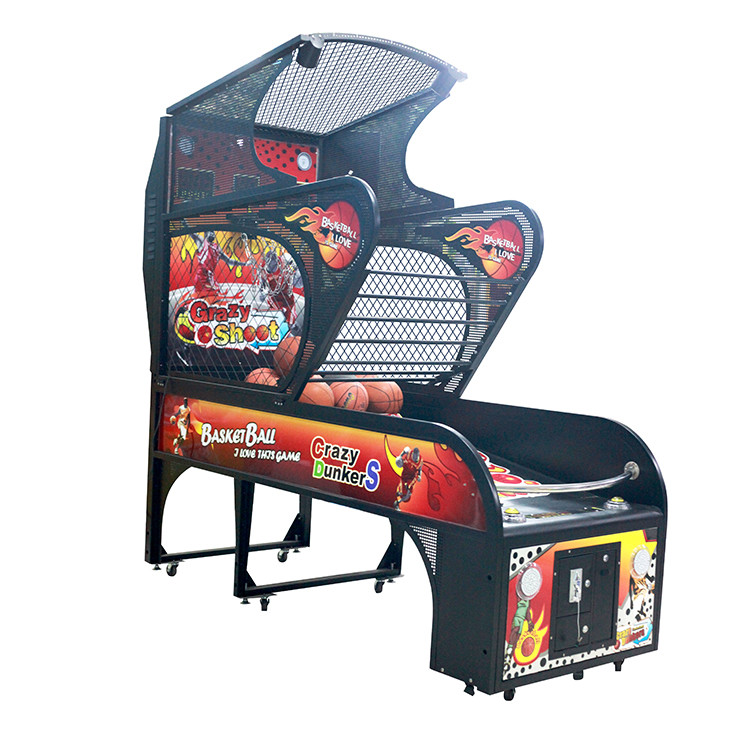 Machine folle de jeu de cercle de basket-ball d'arcade de Dunker, machine d'intérieur de tir de basket-ball d'enfants
